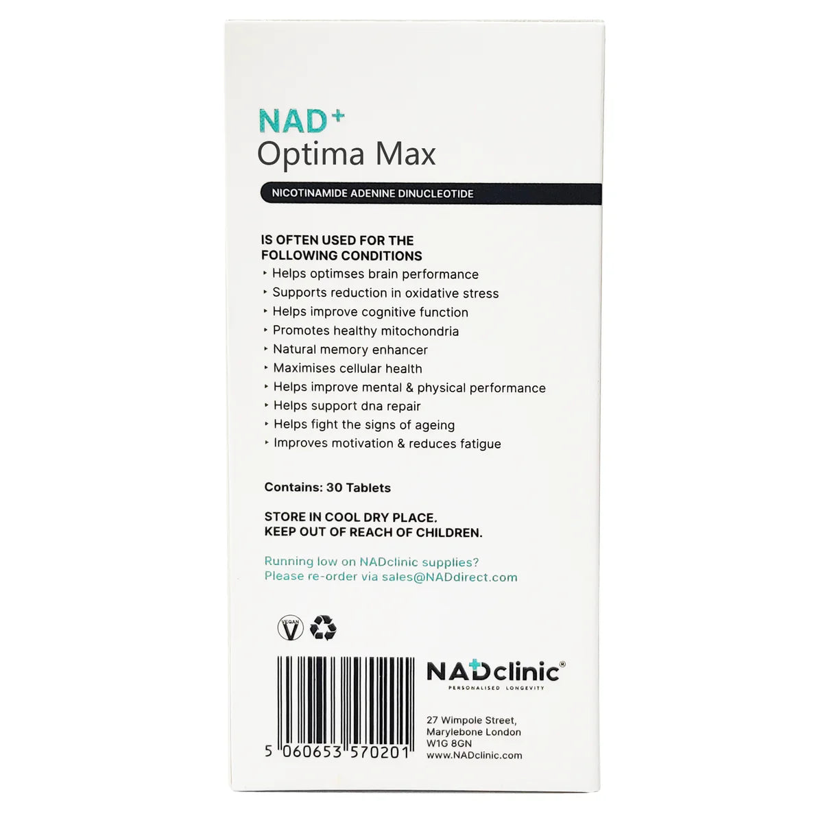 Enhanced Optima Max – NAD+ tablety